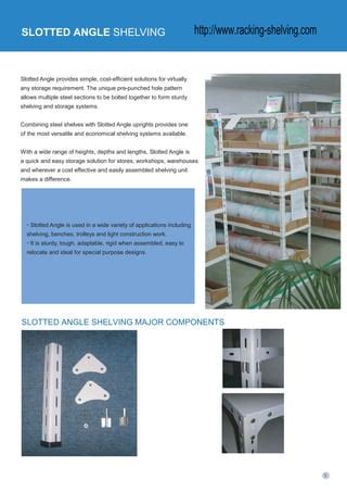SLOTTED ANGLE SHELVING http://www.racking.